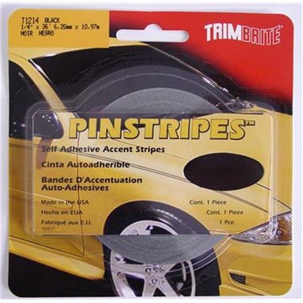 Trimbrite TRIMBRITE T1214 Pinstripe Tape; Black; 0.25 In. X 36 Ft. T18-T1214 - main